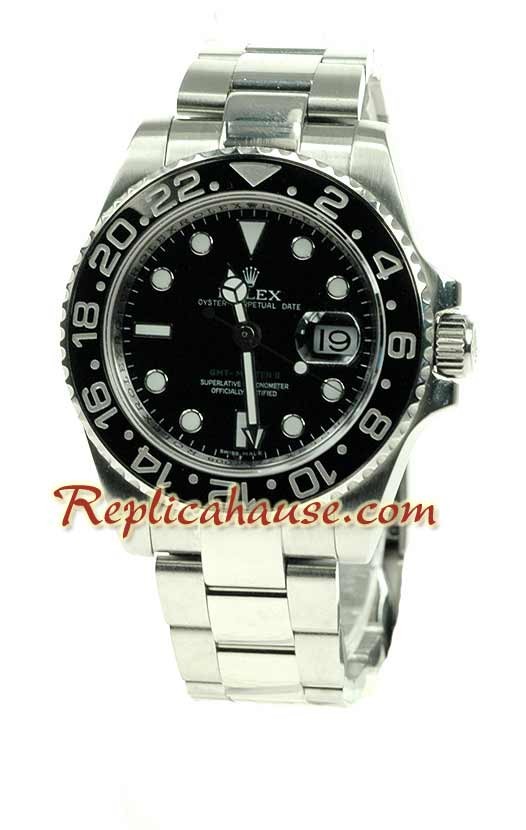 Rolex Réplica GMT Suizo 2011 Edición - Bisel de cerámica