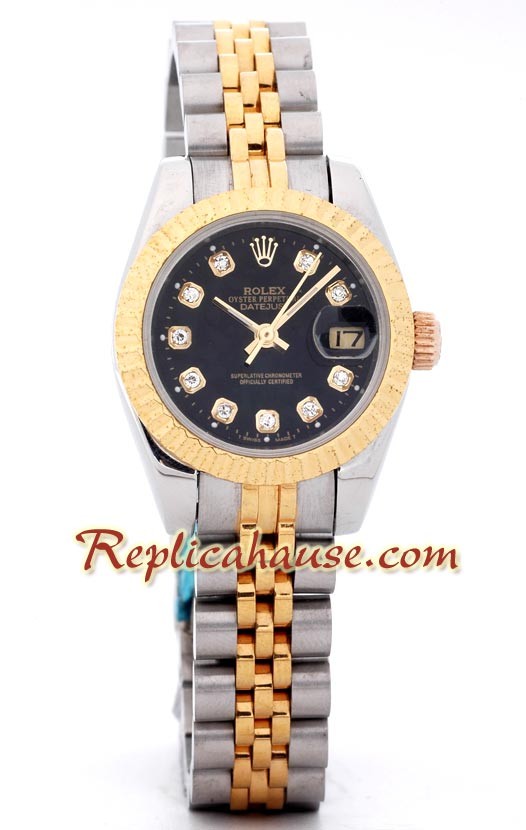 Rolex Réplica Datejust - Dos Tonos - Dama -