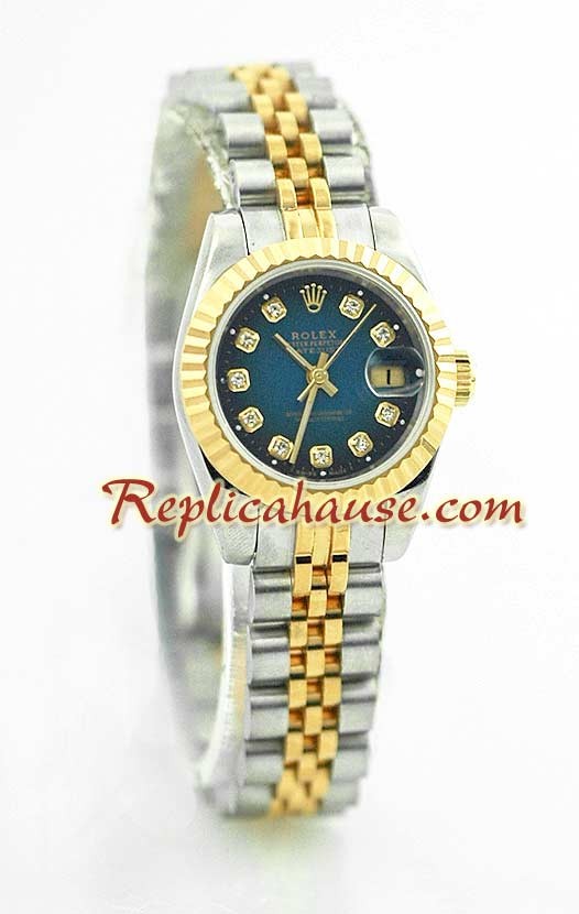 Rolex Réplica Datejust - Dos Tonos - Dama -