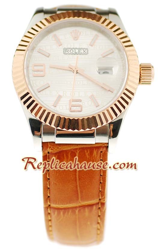 Rolex Datejust Leather Reloj Réplica - 40MM