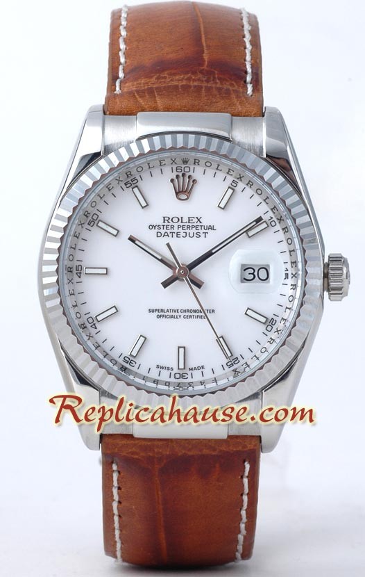 Rolex Réplica Datejust - Leather