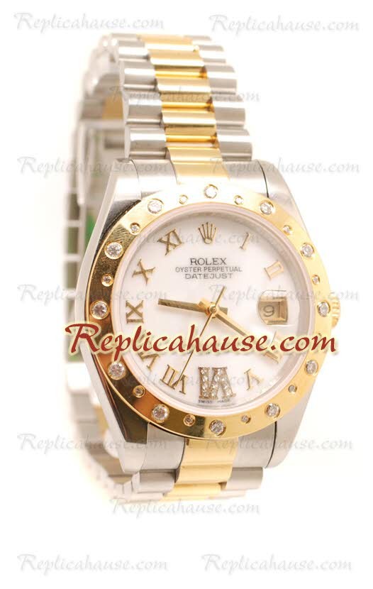 Rolex Réplica Datejust Dos Tonos Reloj