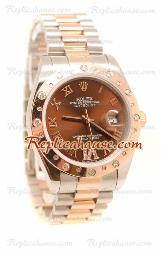 Rolex Réplica Datejust Dos Tonos Reloj