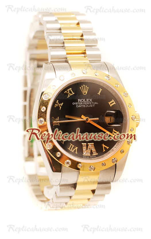 Rolex Réplica Datejust Dos Tonos Reloj