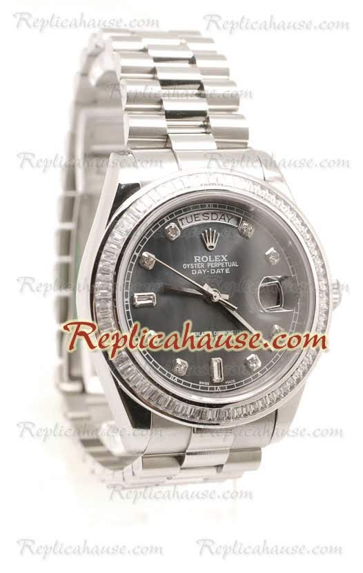Rolex Réplica Day Date Silver Reloj Suizo