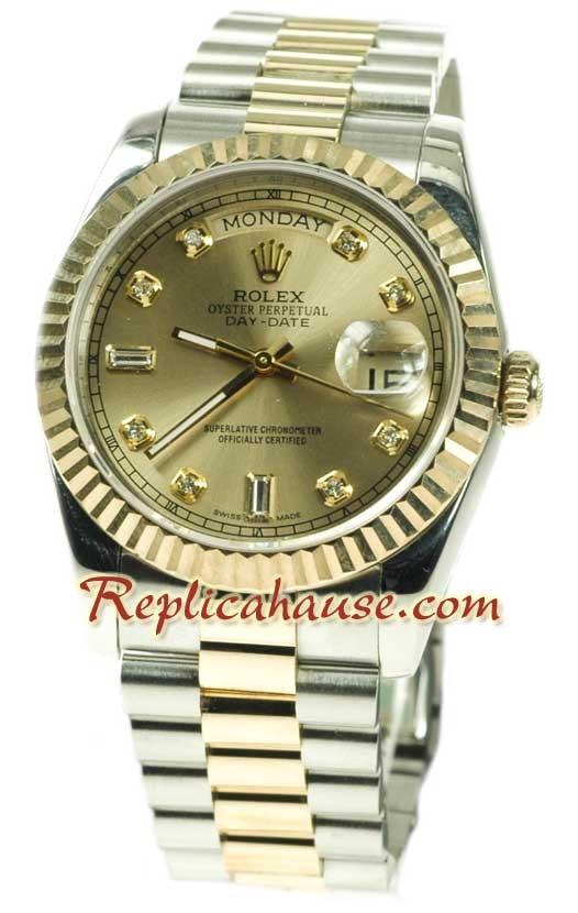 Rolex Réplica Day Date Dos Tonos Reloj Suizo