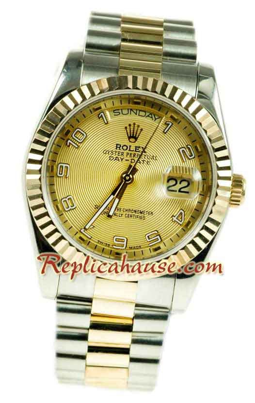 Rolex Réplica Day Date Dos Tonos Reloj Suizo
