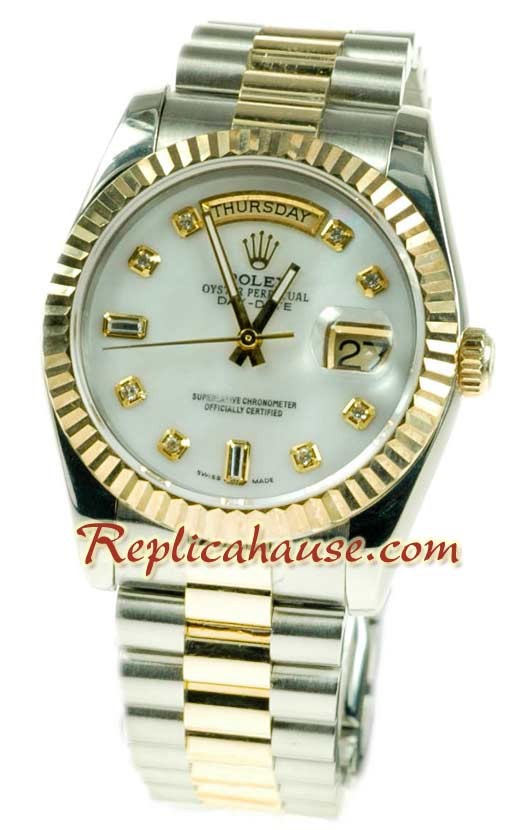 Rolex Réplica Day Date Dos Tonos Reloj Suizo
