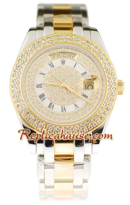 Rolex Réplica Day Date Dos Tonos Reloj