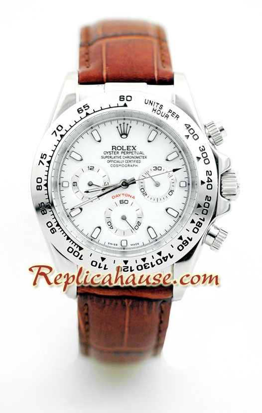 Rolex Réplica Daytona Reloj con correa de cuero
