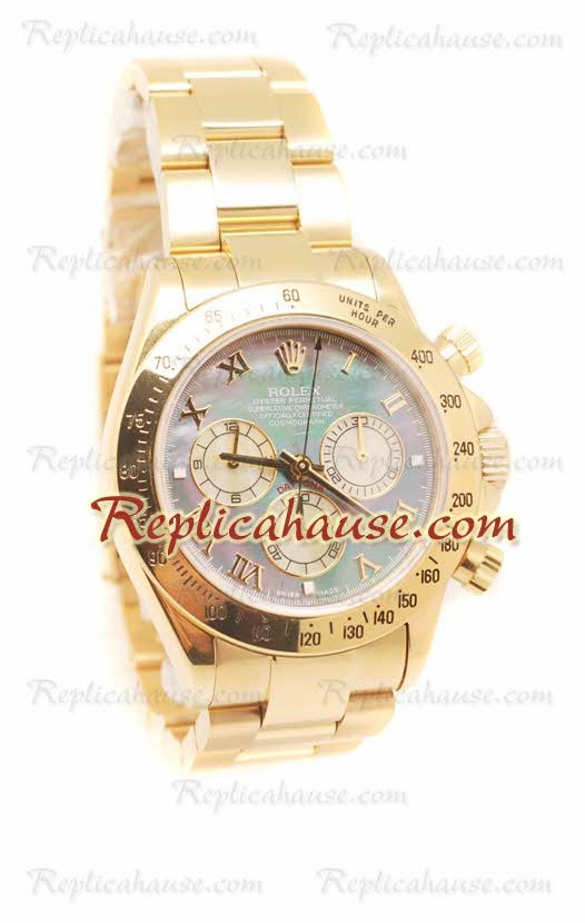Rolex Daytona Gold Reloj Japonés Dial color Perla - 40MM de Diámetro