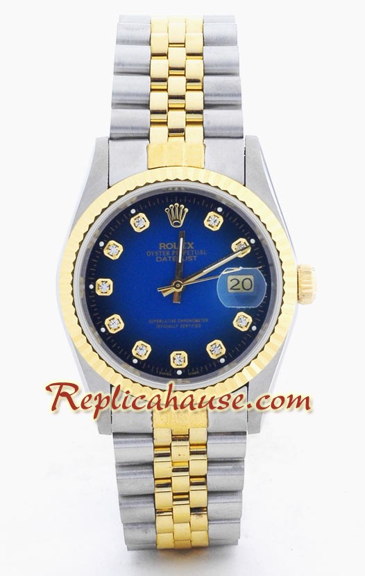 Rolex Réplica Datejust Reloj - Dos Tonos