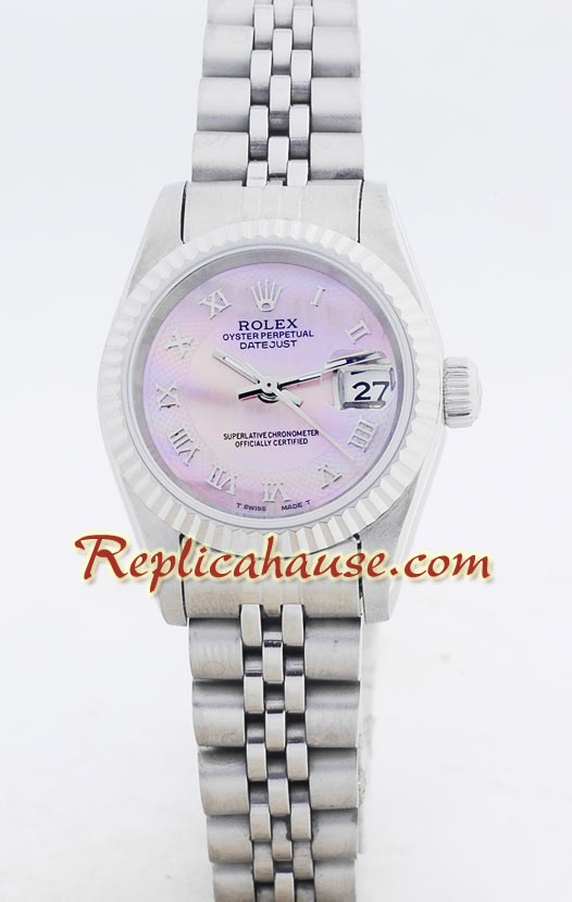 Rolex Réplica Datejust - Silver- Dama -