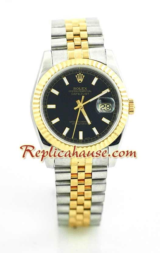 Rolex Réplica Datejust Reloj - Dos Tonos