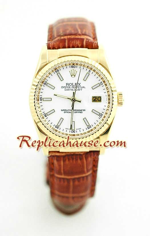 Rolex Réplica Datejust - Leather
