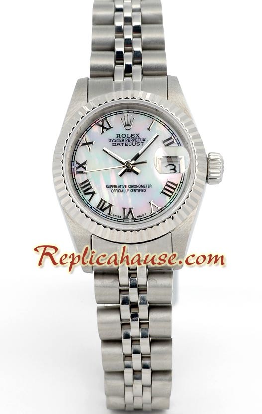 Rolex Réplica Datejust - Silver - Dama -