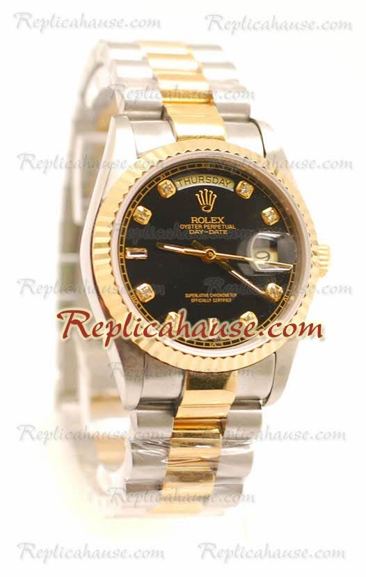 Rolex Réplica Day Date Dos Tonos Reloj Suizo