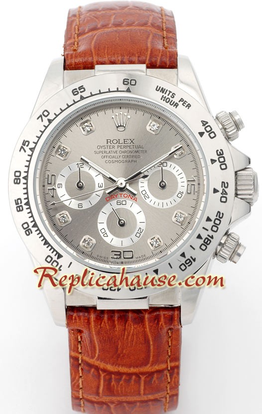 Rolex Réplica Daytona Reloj con correa de cuero