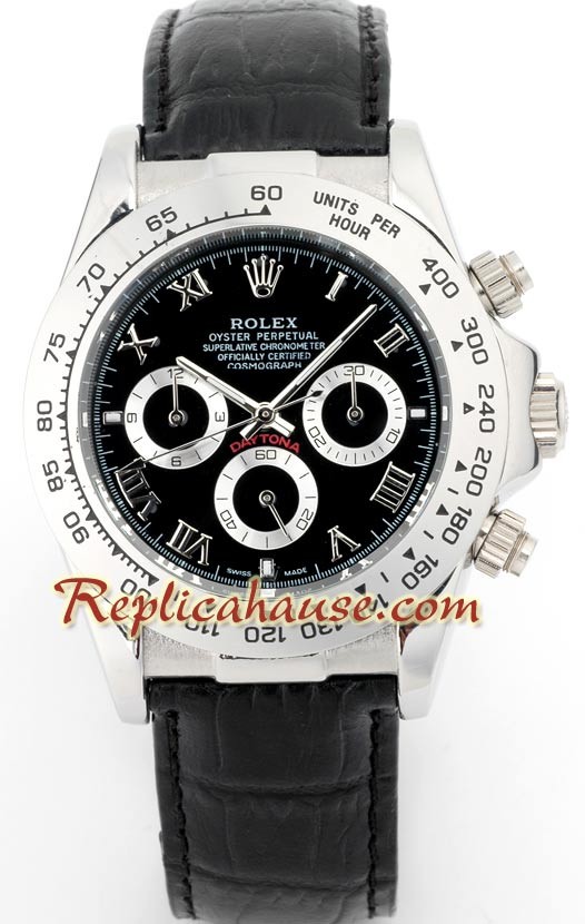 Rolex Réplica Daytona Reloj con correa de cuero