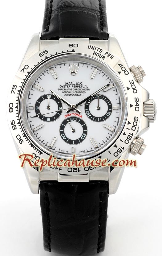 Rolex Réplica Daytona Reloj con correa de cuero