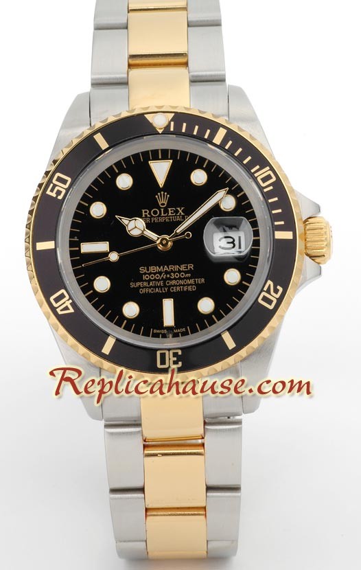 Rolex Réplica Submariner Suizo Dos Tonos Reloj