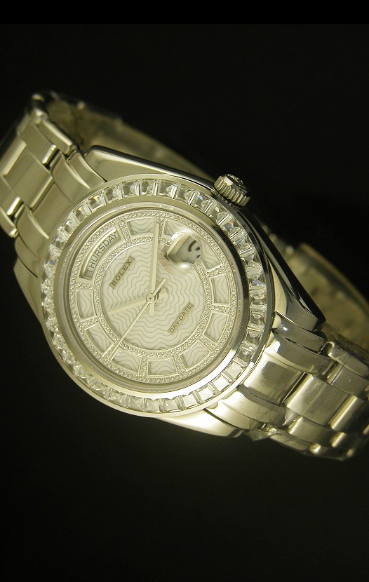 Rolex Day Date Reloj Suizo Caja en Acero Inoxidable