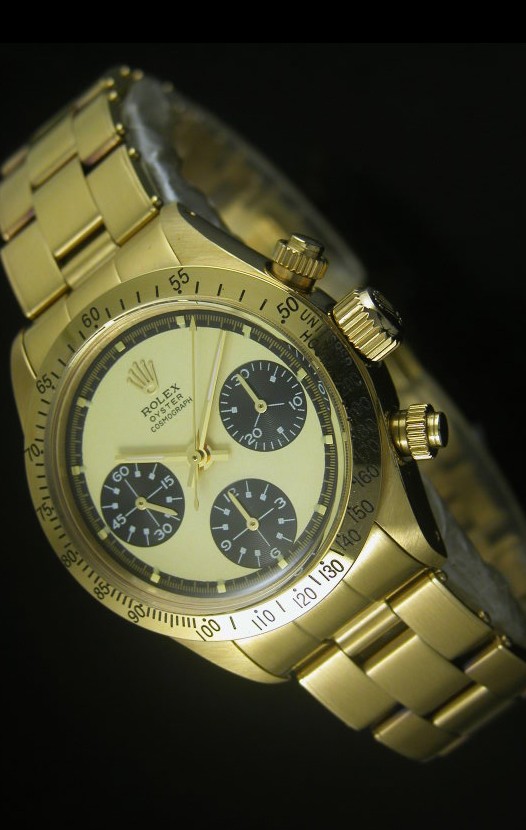 Rolex Daytona 6263 Cosmograph Dial Blanco, Caja en Oro