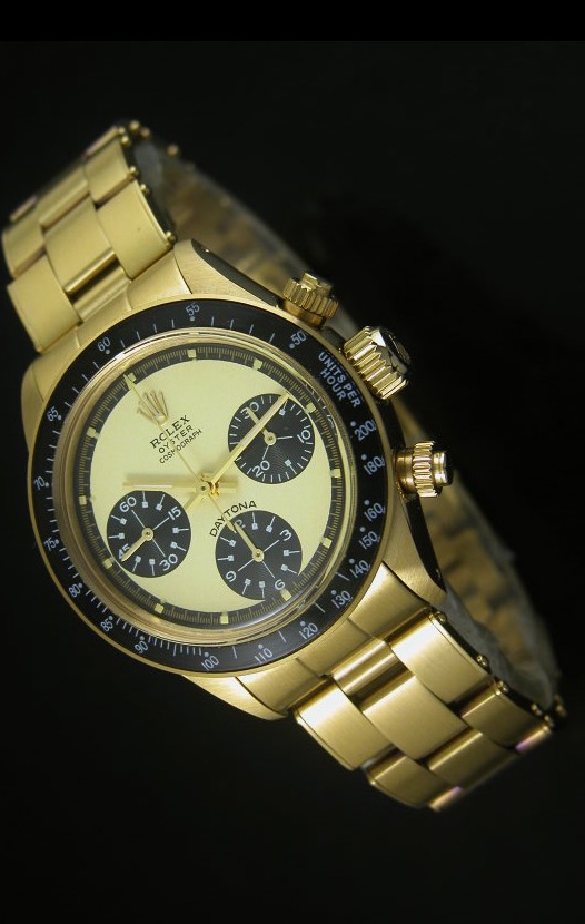 Rolex Daytona 6263 Cosmograph Dial Blanco, Caja en Oro