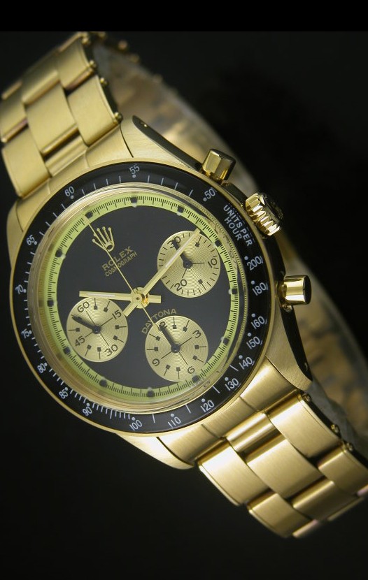 Rolex Daytona 6263 Cosmograph Dial Negro, Caja en Oro