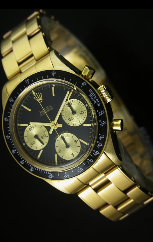 Rolex Daytona 6263 Cosmograph Dial Negro, Caja en Oro