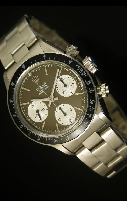 Rolex Daytona 6263 Cosmograph Dial Marrón Café, Bisel Negro