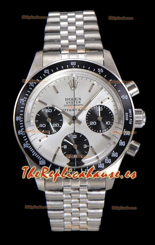 Reloj Rolex Daytona Paul Newman de 37 mm con esfera de acero Tiffany & Co., cuerda manual, superclon