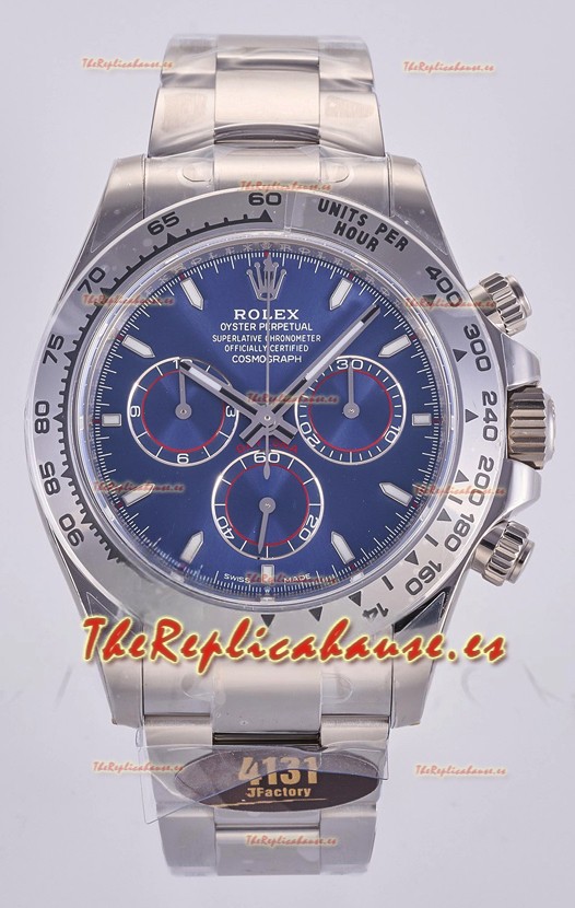 Reloj Rolex Daytona 126509 con esfera azul, marcadores de bastón y MVMNT con volante de inercia variable, superclon