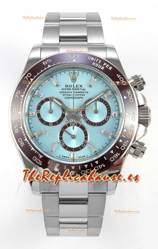 Reloj Rolex Daytona 126506 con marcadores de cristal azul hielo y mecanismo MVMNT con volante de inercia variable, superclon