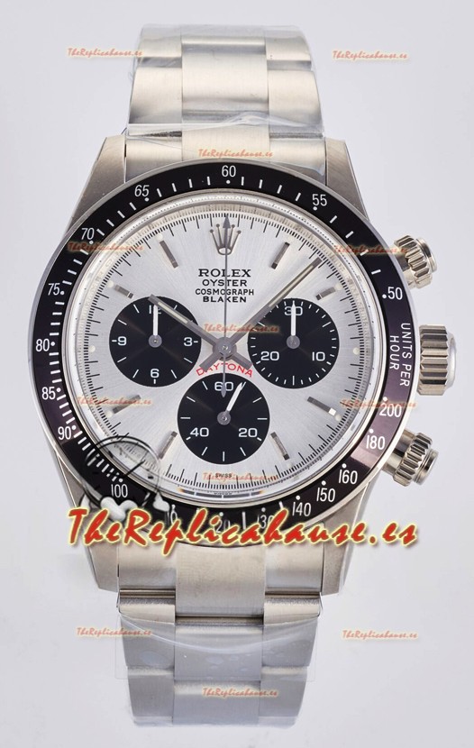 Réplica suiza del Rolex Daytona Paul Newman con esfera de acero y movimiento 4130 modificado a medida