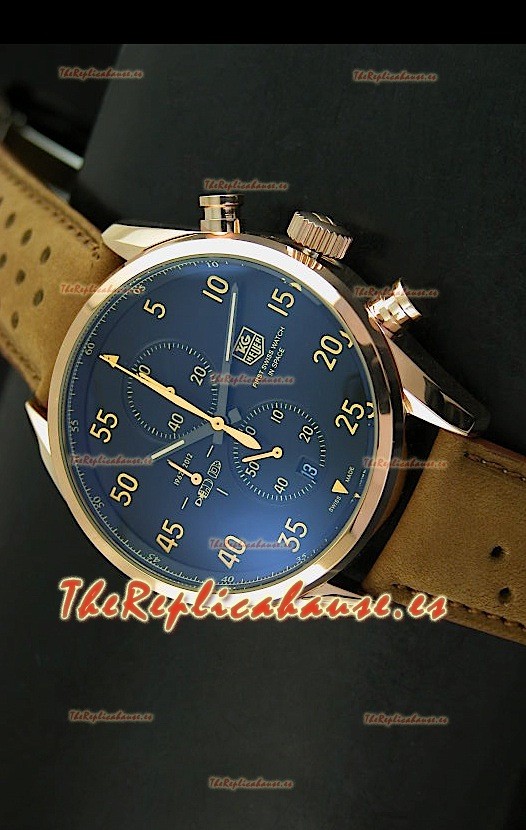 Tag Heuer Carrera 1887 SpaceEX Edition, Reloj de Cuarzo Japonés color Oro Rosado
