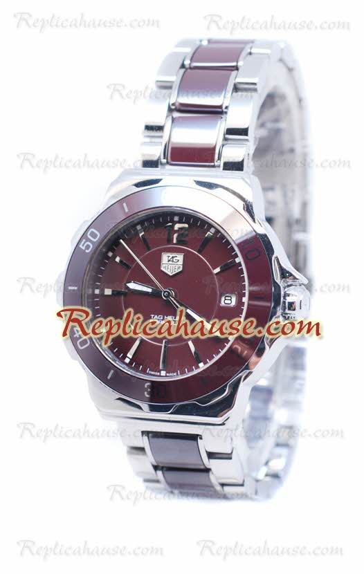 Tag Heuer Formula 1 Quartz Brown Bisel de cerámica Steel Reloj