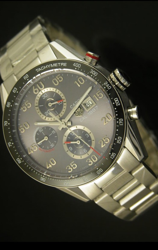 Tag Heuer Carrera Calibre 1887 Reloj Dial Gris - Réplica Escala 1:1
