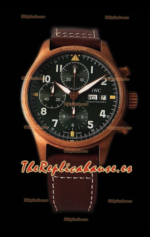 IWC Pilot's Chronograph Spitfire Caja de Bronce - Réplica a Espejo 1:1