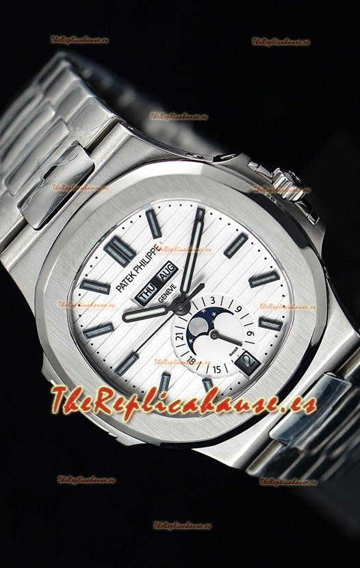 Patek Philippe Nautilus 5726A Reloj Suizo a Espejo 1:1 Dial Blanco
