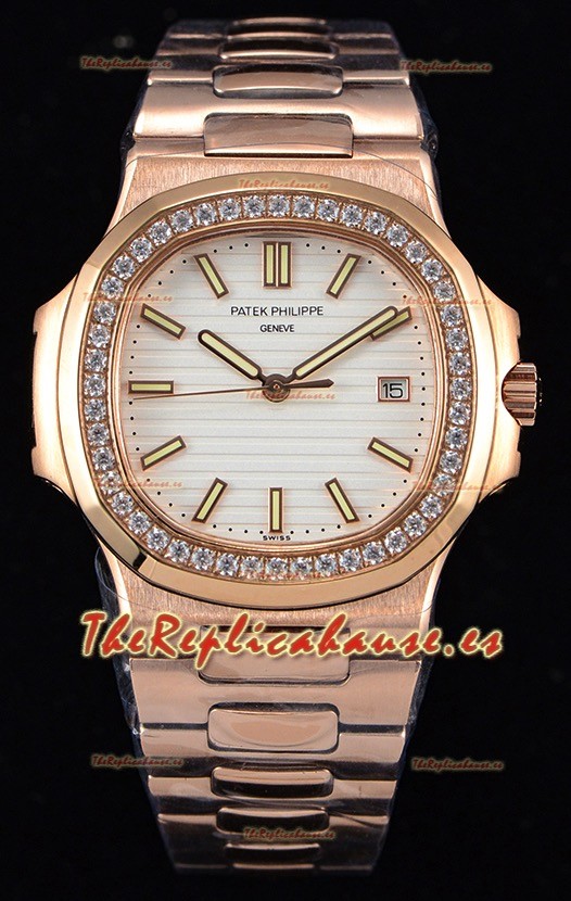 Patek Philippe Nautilus 5711/1R Reloj a Espejo 1:1 - Bisel con Diamantes redondeados