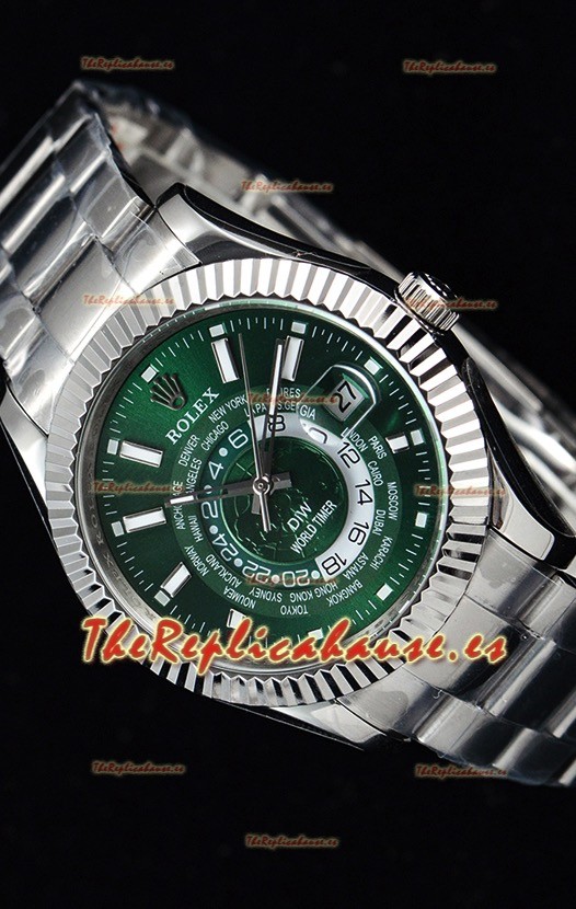 Rolex SkyDweller Reloj Suizo en Caja de Acero - Edición DIW Dial Verde