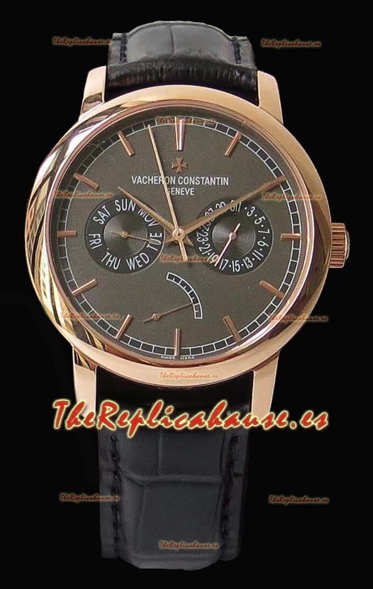 Vacheron Constantin Traditionnelle Day Date Reloj Réplica Suizo Oro Rosado