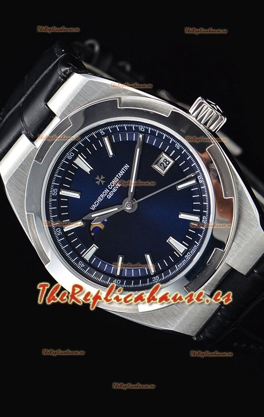 Vacheron Constantin Overseas MoonPhase Reloj Suizo Acero Inoxidable Dial Azul