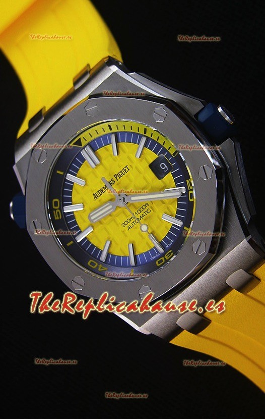 Audemars Piguet Royal Oak New Diver Reloj Replica Suizo a escala 1:1 Color Amarillo