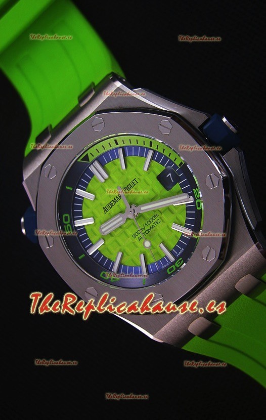 Audemars Piguet Royal Oak New Diver Reloj Replica Suizo a escala 1:1 Color Verde
