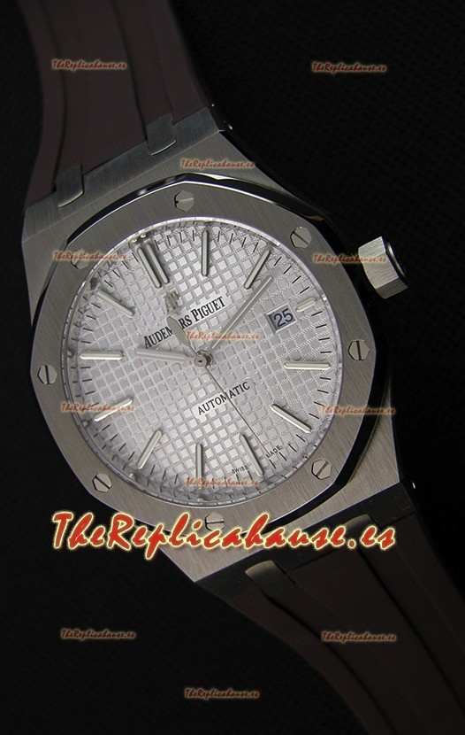 Audemars Piguet Royal Oak 41MM Dial Gris Correa de Goma - Reloj Réplica a espejo 1:1, Edición Última