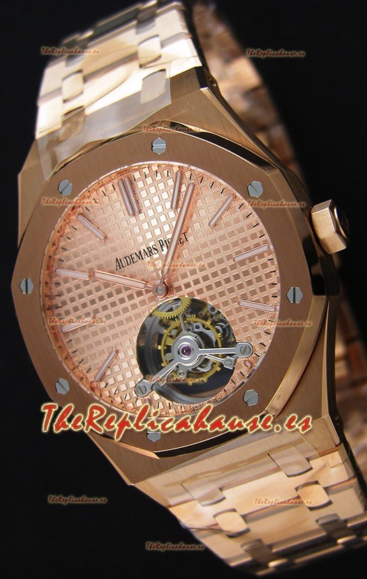 Audemars Piguet Royal Oak Tourbillon 41mm Reloj Extra Fino Dial color Oro Rosado