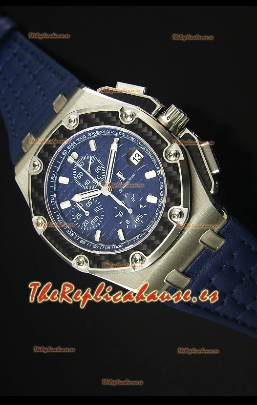 Audemars Piguet Royal Oak Offshore Juan Pablo Montoya Reloj Suizo con Movimiento 3120 Dial Azul - Replica Espejo