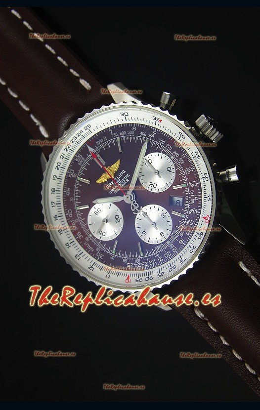Breitling Navitimer 01 Dial Marrón Caja en Acero Reloj Replica Suizo a espejo 1:1